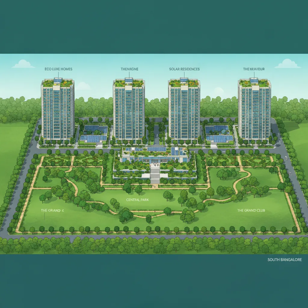 Green Living Environment at Prestige Falcon City Reserve Green Living Environment at Prestige Falcon City Reserve