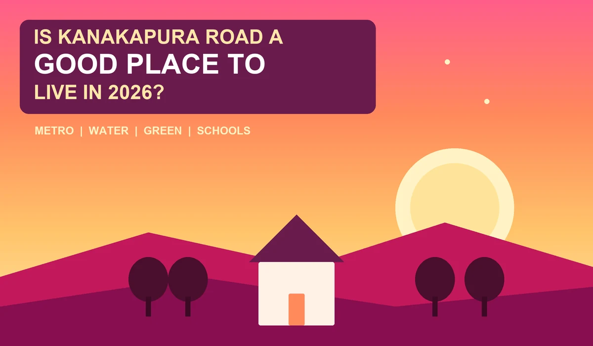 Is Kanakapura Road a good place to live in 2026 - pink and orange sunset over a home with trees