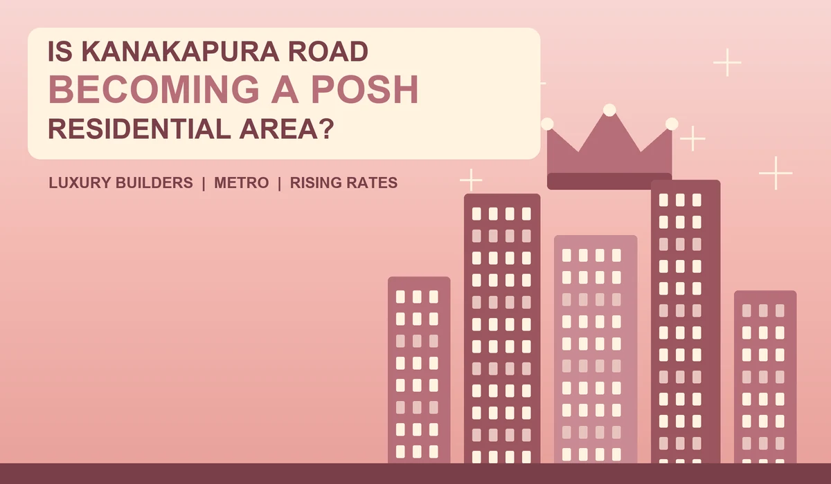 Is Kanakapura Road becoming a posh residential area - rose gold and blush towers with a crown and stars